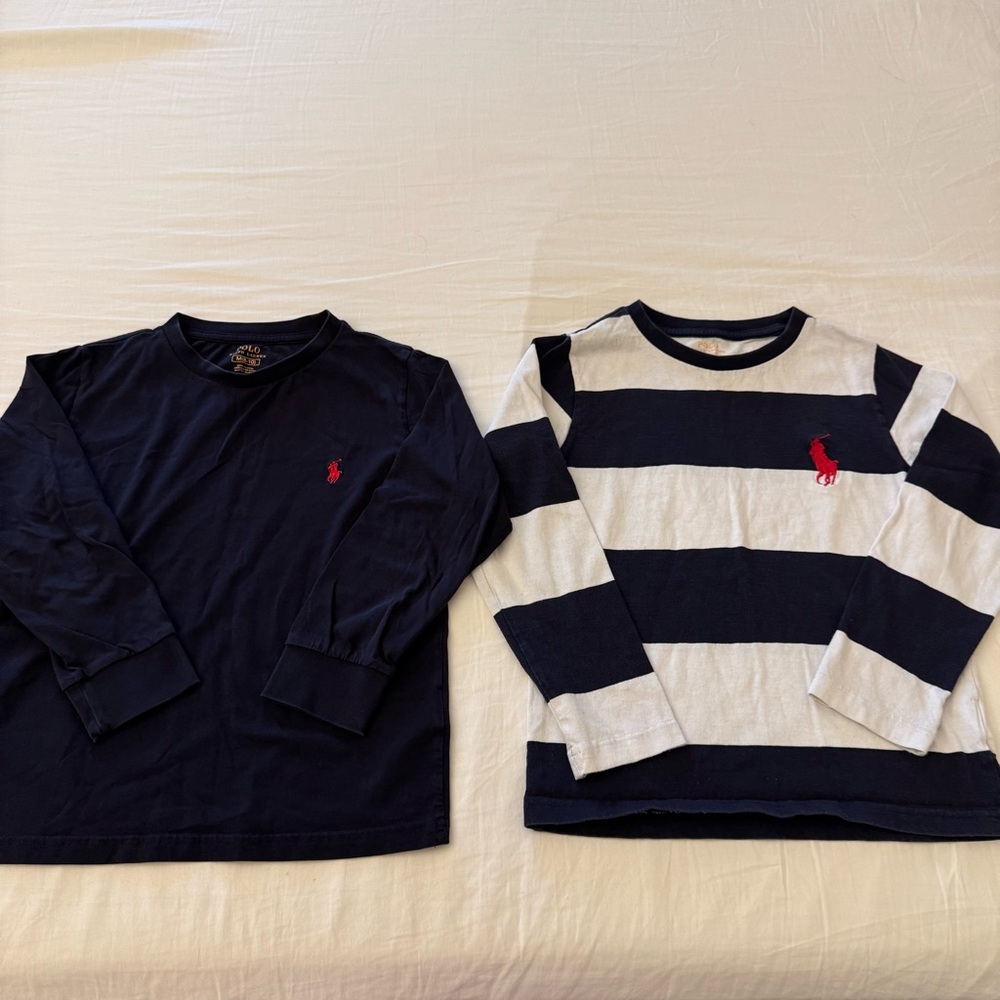 Kids long sleeve Shirt by Polo by Ralph Lauren Navy and White Striped
